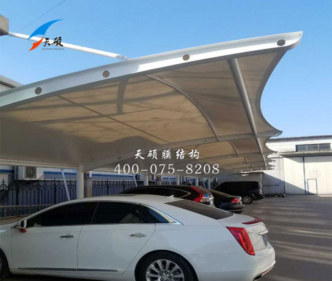 山東濱州農(nóng)資商產(chǎn)公司膜結(jié)構(gòu)停車(chē)棚